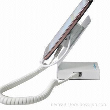 Magnetic mobile phone security display holder, alarm and charging for any phone, CE/RoHS